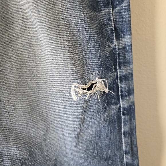 BKE DENIM SETH Distressed Denim Jeans Medium Wash Detailed Back Pockets Size 36R - Picture 10 of 17